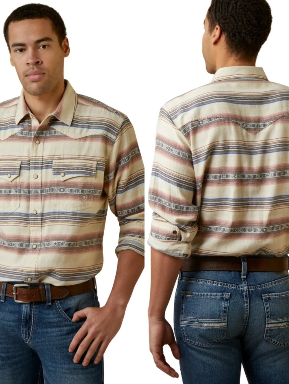 {XL} Ariat Men's Huxley Retro Fit Button Down Shirt